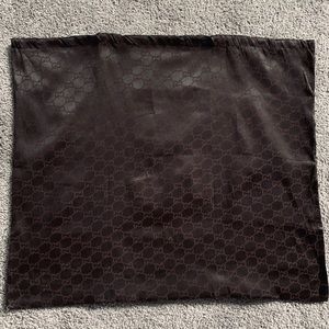 Large Brown Gucci Monogram Drawstring Dustbag